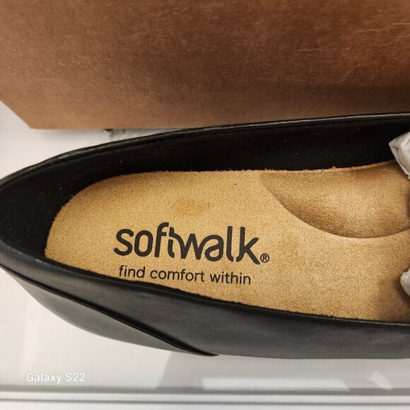 Softwalk Sonoma Ballet Flats. Black. Leather. NIB. Size 10 - Picture 3 of 12